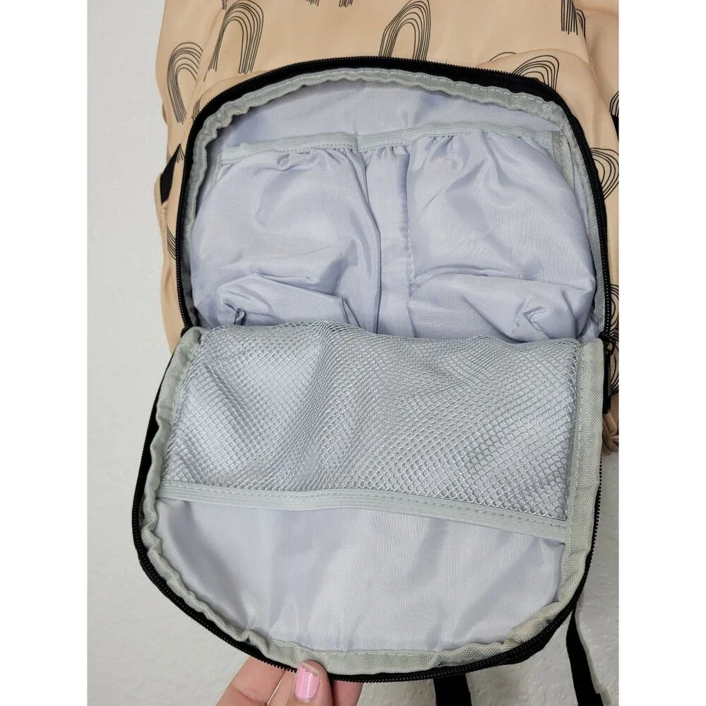 Lenappy Richie Rainbow Champagne Waterproof Diaper Backpack